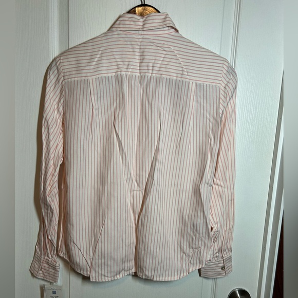 Vintage Susan Bristol Pink Striped Button-Up Shirt - Size 4P NWT NOS - Picture 4 of 9